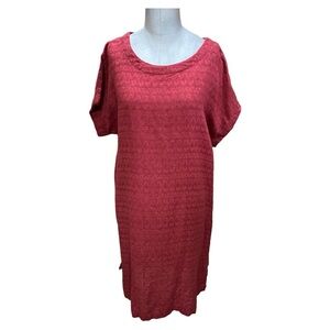 Soft Surroundings Womens Gauze Shirt Dress Short Sleeve Lightweight Size L